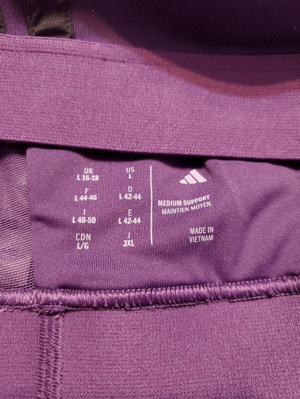 NWT Adidas Women's Powerreact Essentials Medium Support Sports Bra L - Picture 5 of 7